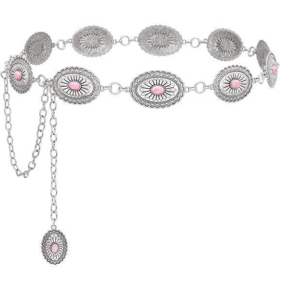 Accessories - Western Chain Belts For Women Cowgirl Concho Country Turquoise Belts 3189